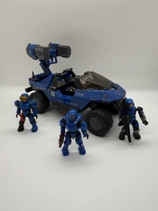 Halo Mega Bloks Blue Series Rockethog Set #97159 99% w/ 3 Figures - Picture 1 of 7
