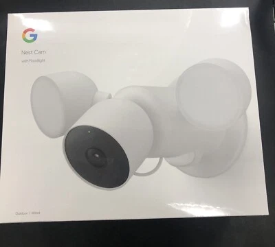 Google Nest Cam Outdoor Surveillance Camera - Snow, Pack of 1 (with Floodlight) - Image 1 of 4