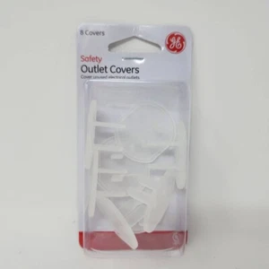 GE Safety Outlet Covers 8-Pack Electrical Socket Protectors - Picture 1 of 6