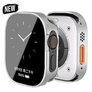 Metal + obudowa PC do Apple Watch Series 10 9 8 7 6 5 Ultra 49mm szkło hartowane + obudowa - Zdjęcie 1 z 16
