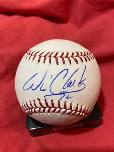 WILL CLARK AUTOGRAPHED SIGNED MAJOR LEAGUE BASEBALL OML SAN FRANCISCO GIANTS COA - Picture 1 of 2