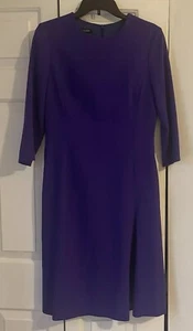 Escada Midi Purple Dress Size 36 US 6 - Picture 1 of 15
