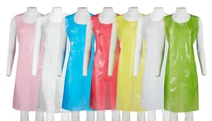~ Aprons Plastic Apron Polythene Aprons Flat Pack or Roll 100 / 200 ~ - Picture 1 of 9