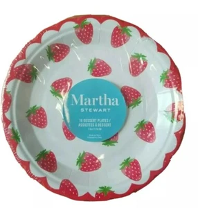 Martha Stewart 16 Desserts Paper Plates/Luncheon Dishes 7" Scalloped Edge,  NEW - Picture 1 of 8