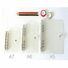 A6/A7 Ring Binder File Pocket PVC Notebook Cover Note Paper Storage Binder DIY