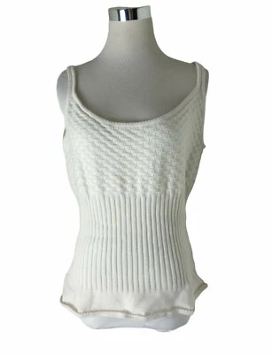 Женщин American Living L бак Cami свитер жилет кремовый старые деньги Y2K кукла  - Изображение 1 из 4