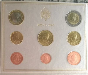 Vatican 2006 Euro Mint Set of 8 Coins,UNC - Picture 1 of 4