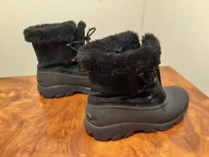 Botines de invierno Sorel con aislamiento de piel sintética para mujer. Talla 5. Negro. - Imagen 1 de 8