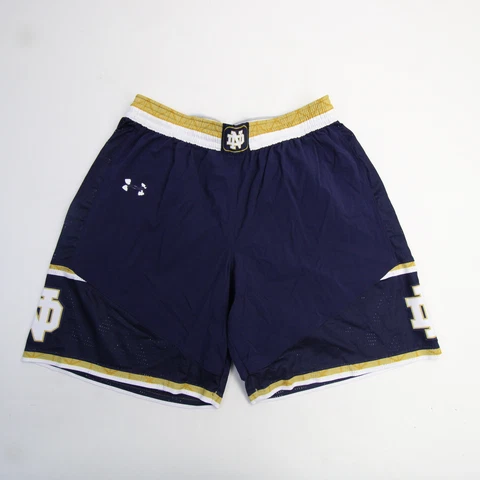 Notre Dame Fighting Irish Under Armour Practice Shorts Women's Navy/Gold Used Cover