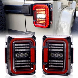 DOT LED Tail Brake Lights/Turn Signal/Reverse/Running For Jeep Wrangler JK 07-18 - Foto 1 di 15