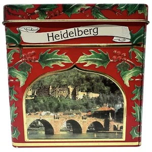 Caja de lata de música navideña vintage movimiento musical Sankyo-Japón hecho en Alemania - Imagen 1 de 10