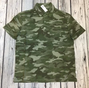 Gap Kids Boys Medium 8-9 Green Camouflage Polo Shirt. Nwt - Picture 1 of 5