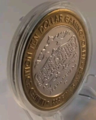 $10 Token Vintage Casino Gold Strike Jean, NV .999 Silver  - Image 1 of 4