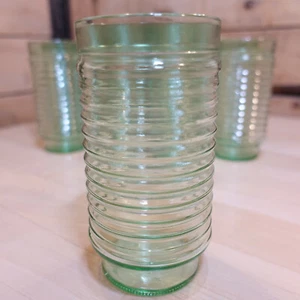 Pair Anchor Glass Tumbler AG1-1 Green Concentric Rings 6 Avail - Swanky Barn - Picture 1 of 12