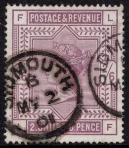 CD 1883-84 2S.6D LILA, SG 178, SIDMOUTH VERTICAL LIMPIO (DEVON), CAT. 160€ - Imagen 1 de 2