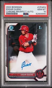 2022 Bowman Chrom 1. Edgar Quero Auto #CPA-EQ PSA 10 - Bild 1 von 2