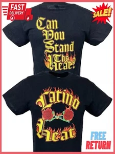 Camiseta negra Eddie Guerrero Latino Heat Caliente Fire Roses para hombre talla S-5XL - Imagen 1 de 4