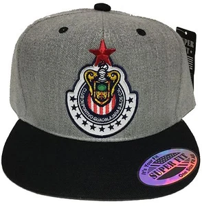 LAS CHIVAS RALLADAS DE GUADALAJARA E/RED MEXICO HAT HEATHER GRAY BLACK SNAP BACK - Picture 1 of 2