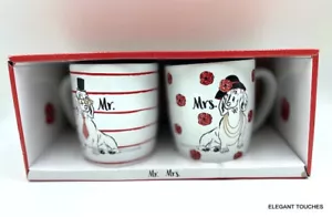 Mr & Mrs Dackel Hund Kaffeebecher 2er Set Hochzeit Valentinstag 15 Unzen Steinzeug Tasse - Bild 1 von 8