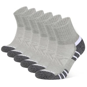 6 Pack Mens Ankle Athletic Socks Cushioned Running Sports Cotton Quarter Sock... - Picture 1 of 8
