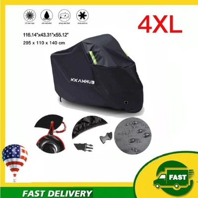 4XL Motorcycle Waterproof Cover For Honda Harley-Davidson BMW Victory Suzuki FLH Foto 1 de 4