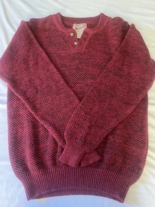 Woolrich Maglione Uomo Misto Ramie/Cotone Taglia Media Rosso Scuro 2 Bottoni - Foto 1 di 11