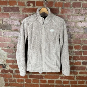 The North Face Jacket Womens Medium Tan Full Zip High Pile Fleece Herringbone - Picture 1 of 8