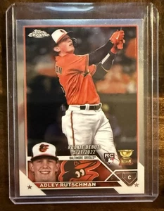 2023 Topps Chrome Update Adley Rutschman Rookie Debut RC Refractor #USC1 Orioles - Imagen 1 de 4