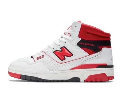 New Balance 650 bianco rosso mai