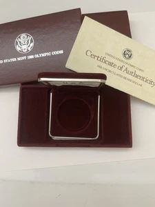 1988-D US Seoul Olympiad Uncirculated Silver Dollar Box and COA ONLY NO COINS - Bild 1 von 8