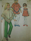 Vintage Simplicity 8944 PONCHO JUMPER SCART Sewing Pattern Child Girls Sz. 7