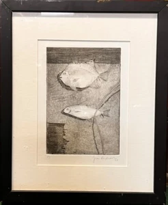 Jean Andrews, Texan (1923-2010)-The Pepper Lady - “Two Fishes” Etching 1/3 1968 - Picture 1 of 14