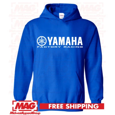 YAMAHA FACTORY RACING HOODIE Motocross Hooded Sweatshirt ATV OEM R1 R6 Motor - Image 1 of 3