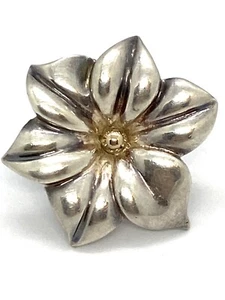 Pendiente individual floral vintage Krypell de oro 14K con espalda omega - Imagen 1 de 6