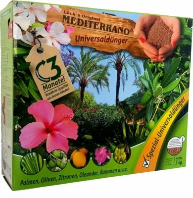Mediterrano Universaldünger für Palmen, Oliven, Oleander, Bananen, Hibiskus 3KG - Bild 1 von 4