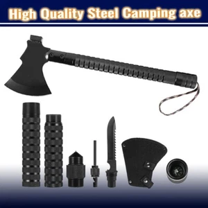 Tactical Felling Axe Steel Head Camping Survival Tomahawk Combat Hunting Hatchet - Picture 1 of 17