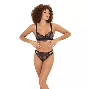BLUEBELLA 296323 Women Arabella High-Waist Thong Black MD - Picture 1 of 1
