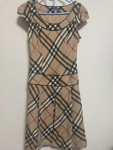 Abito BURBERRY BLUE LABEL lana quadri lunghezza ginocchio taglia M donna donna moda