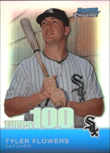 2010 Bowman Chrome Topps 100 Prospects Refractors Baseball Card #TPC15 Flowers
