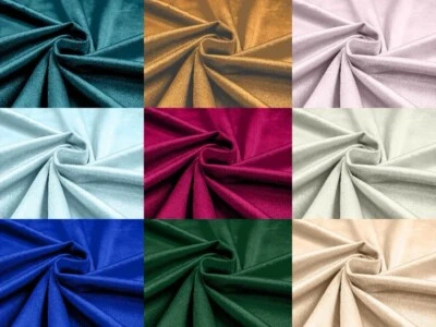 Tela de spandex de terciopelo liso rojo perfecta para prendas de vestir y decoración también Foto 1 de 2