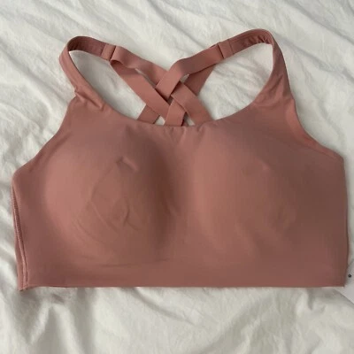 Sujetador Lululemon Energy Soporte Alto Nuevo con Etiquetas Rosa Puff Talla 36DD PPUF Gancho y Ojo Foto 1 de 4