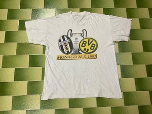Vintage 1997 UEFA Champions League Final Borussia Dortmund vs Juventus T-Shirt - Picture 1 of 8