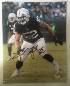 Khalil Mack Signed Autographed 11x14 Photo Oakland Raiders DPY PSA/DNA COA 1 - Picture 1 of 2