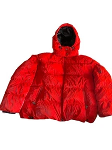Rare Bogner by Goan Thylmann Red Reflective Down Hooded Women's Ski Jacket Sz S - Picture 1 of 21