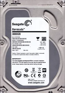 ST3000DM001 p/n: 9YN166-570 s/n: W1F f/w: CC9B WU 2011 3TB 3.5" SATA HDD SEAGATE - Picture 1 of 5