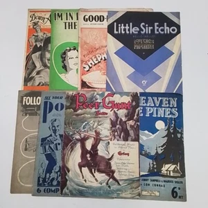 Verschiedene Vintage 1930er Jahre Noten x8, Peer Gynt Suite + beliebte Lieder - Bild 1 von 23