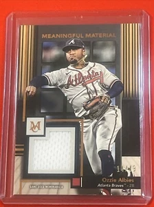 2024 TOPPS MUSEUM COLLECTION  OZZIE ALBIES GAME USED JERSEY # /49 BRAVES - Picture 1 of 3