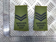 Gordon's School CCF OD Green Rank Slides Genuine British Army - NEW