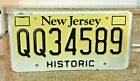 Vtg NEW JERSEY NJ 1990's era HISTORIC ANTIQUE AUTO LICENSE PLATE Tag # QQ34589 