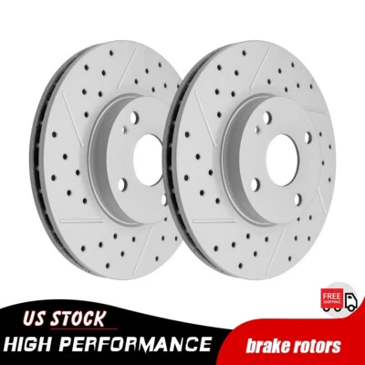 前钻盘式制动转子一对适用于马自达 2 Scion iA 丰田 Yaris iA — 第 1/4 张图片